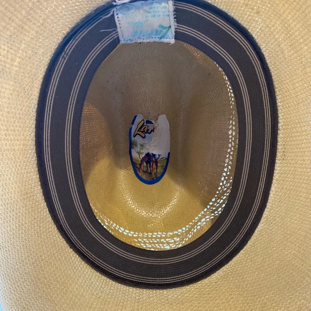 Stylish Tan Cowboy Western unisex  Hat with Brown Accents - Picture 4 of 8